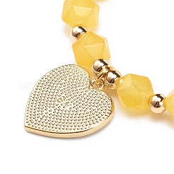 Pulsera elástica de jade natural&nbsp;BJEW-JB08525-04