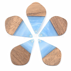 Pendentifs en résine opaque et bois de noyer&nbsp;RESI-S389-035A-C
