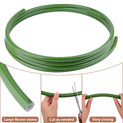 PVCアルミプラスチックパイプ  舞台装飾小道具  ハード文字なしチューブ  グリーン  16mm  5 m /ロール&nbsp;DIY-WH20079-007A-02
