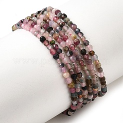Нити из натуральных разноцветных турмалиновых бусин&nbsp;G-H336-A10-01
