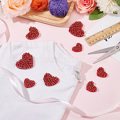 8шт 3 стильные аппликации в виде сердца ручной работы PATC-FG0001-71