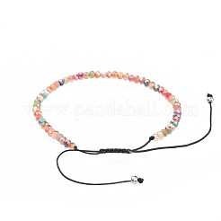 Регулируемые гальванические браслеты из бисера&nbsp;X-BJEW-JB04588-04