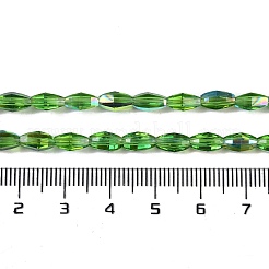 Chapelets de perles en verre électroplaqué&nbsp;GLAA-Q101-03B-AB03