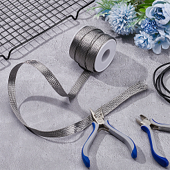 8 м плоская плетеная трубка из нержавеющей стали марки 304&nbsp;FIND-UN0010-03