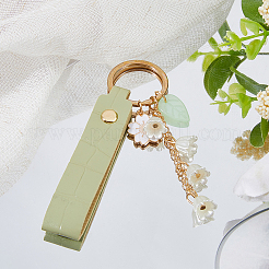 4шт пластиковый брелок-подвеска в виде цветка&nbsp;AJEW-DC0003-43