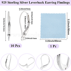 5 пара 925 сережек с застежкой-русалкой из стерлингового серебра&nbsp;STER-BBC0008-53