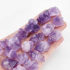 Необработанные грубые бусины из натурального аметиста G-WH0016-35