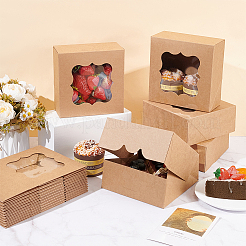 20 квадратная коробка для хранения конфет из крафт-бумаги CON-BC0007-43