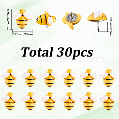30 шт. смоляные кнопки для рисования пчел&nbsp;AJEW-SC00061