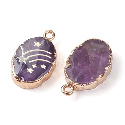 Natürlichen Amethyst oval Anhänger&nbsp;G-C102-07G-03