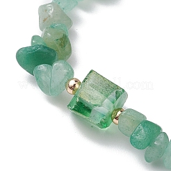 Гальванические браслеты с шестиугольной призмой из натурального кварца&nbsp;BJEW-JB10756