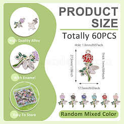 60pcs pendentifs en émail en alliage&nbsp;ENAM-TA0003-75P