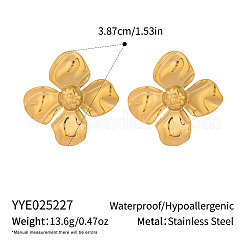 Серьги-гвоздики из нержавеющей стали в виде цветка для женщин UZ1208-2