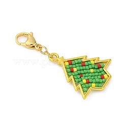 Рождественские украшения из стеклянных семян и сплавов&nbsp;HJEW-MZ00312-02