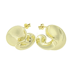 Aretes giratorios de latón chapado en bastidor&nbsp;EJEW-Z035-05G