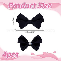 4 Stück Schuhschnallenclips aus Chiffon mit Schleife&nbsp;HJEW-HY00099