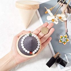 Деревянные конусообразные стенды для ожерелья/браслетов BDIS-FG0001-03