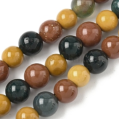 Природных драгоценных камней смешанного бисер нитей G-P574-A01-6mm