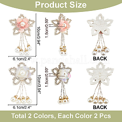 4 шт. 2-х цветные хрустальные стразы украшения аксессуары DIY-AR0002-32
