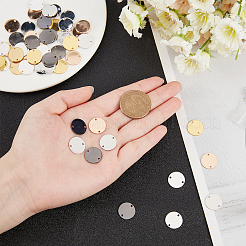 50 шт. 5-х цветные гладкие латунные звенья&nbsp;KK-BC0002-12