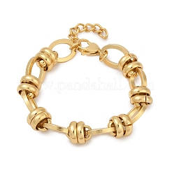 Браслеты из овальной цепочки из нержавеющей стали 304 для женщин&nbsp;BJEW-C104-01C-G