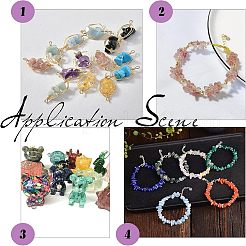 Натуральные и синтетические смешанные бусины из драгоценных камней и стеклянной крошки G-NB0002-07