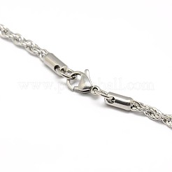 Collana alla moda in acciaio inossidabile 304 con catena a corda&nbsp;STAS-A028-N052