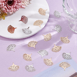 60 шт. 2 цвета латунные травленые металлические украшения соединительные подвески&nbsp;KKC-HY0001-06