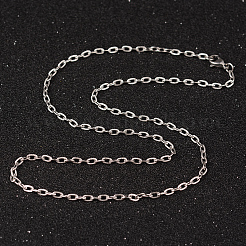 Устойчивые к потускнению 304 нержавеющая сталь текстурированные кабельные цепи ожерелья&nbsp;LS-NJEW-L427-06P