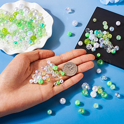 Прозрачная и непрозрачная акриловая бусина OACR-TAC0002-08D