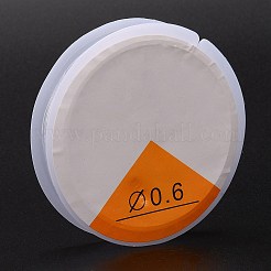 ラウンドクリスタル弾性ストレッチスレッド  ブレスレット用ジェムストーンジュエリービーズクラフト作り  透明  0.6mm  約13.1ヤード（12m）/ロール&nbsp;EW-Z001-D01-0.6mm