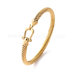 Витые браслеты из нержавеющей стали 304 для женщин&nbsp;BJEW-P352-01G