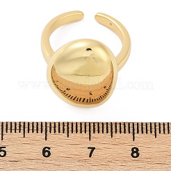 Овальные латунные открытые манжеты для женщин RJEW-G343-15G