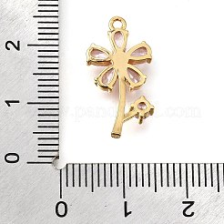 Латунные микропаве прозрачные подвески с фианитом KK-U065-01C-G