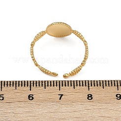 Овальные эмалевые манжеты из нержавеющей стали 304 для женщин RJEW-G355-01G-02