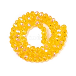 Chapelets de perles en verre électroplaqué&nbsp;EGLA-A044-T6mm-L05