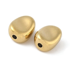 304ステンレススチールビーズ  イオンプレーティング（ip）  直方体  18KGP本金メッキ  10.5x5.5mm  穴：2mm&nbsp;X-STAS-D376-06B-G