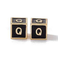 Accumuler des perles d'émail en laiton placage&nbsp;KK-B060-04G-01Q