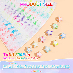 3 набор из 10-х цветов светящейся бумаги для оригами в виде звезды удачи DIY-CP0010-81