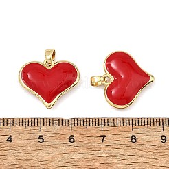 Pendentifs d'émail en laiton &nbsp;KK-T001-01G