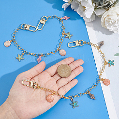 2 шт. 2-х цветные латунные цепочки для сумок&nbsp;FIND-PH0008-75