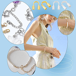 400 шт. Защитные устройства и протекторы из латунной проволоки двух цветов KK-LP0001-22