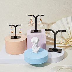 4 комплект из 2-х стилей акриловых черных сережек с Т-образной планкой EDIS-HY0001-07