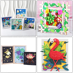 Bricolage enfants décoration en bois cadre photo en argile&nbsp;WOOD-WH20008-07J