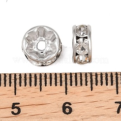 Cuentas espaciadoras de rhinestone de acero inoxidable 304&nbsp;LS-STAS-P444-01B-P