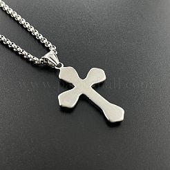 Крутые мужские панк-ожерелья с подвеской-крестом из нержавеющей стали 304 CM3721