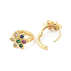 Серьги-кольца с кубическим цирконием&nbsp;EJEW-G312-18G-01