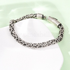 Bracelets à chaînes byzantines en acier inoxydable 304 pour femmes et hommes&nbsp;BJEW-C148-05AS-01