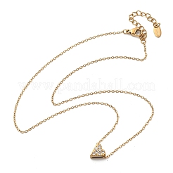 304 нержавеющая сталь кристалл горный хрусталь подвеска кабель цепь ожерелья для женщин&nbsp;LS-NJEW-C062-01A-G