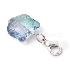 Подвесные украшения из стекла в форме головы кошки HJEW-JM03335